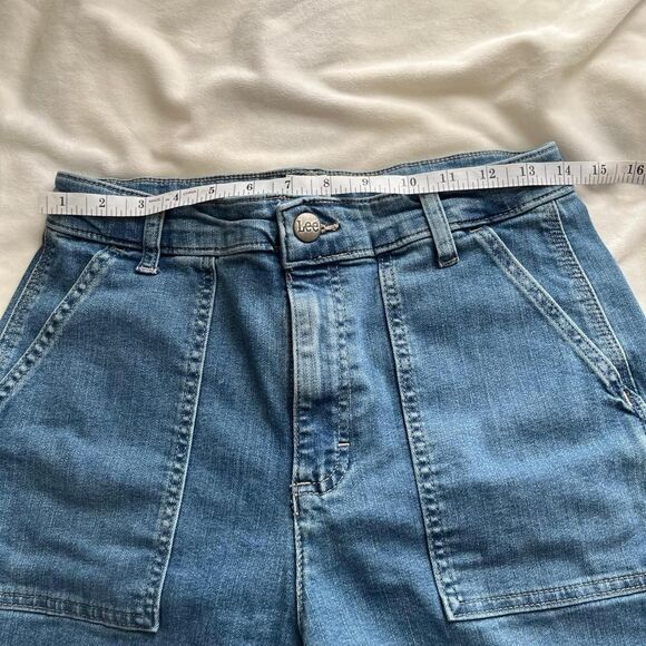 Vintage Lee Workwear straight leg high rise mid wash Carpenter Jeans size 10 - Picture 8 of 8